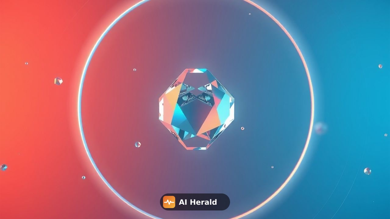 abstract prism with rings of light representing AI autonomy