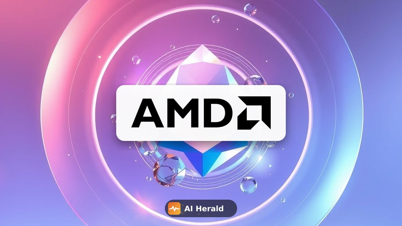 abstract prism with glowing rings and particles