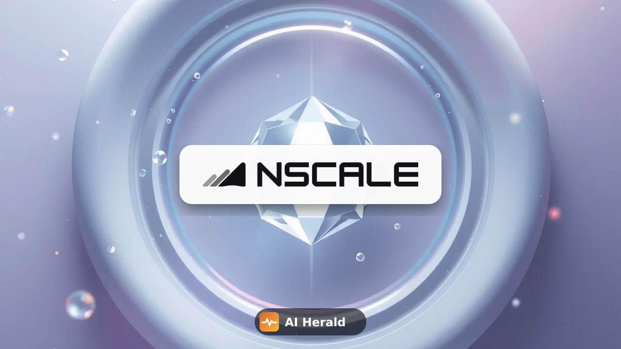 abstract prism with glowing rings and particles