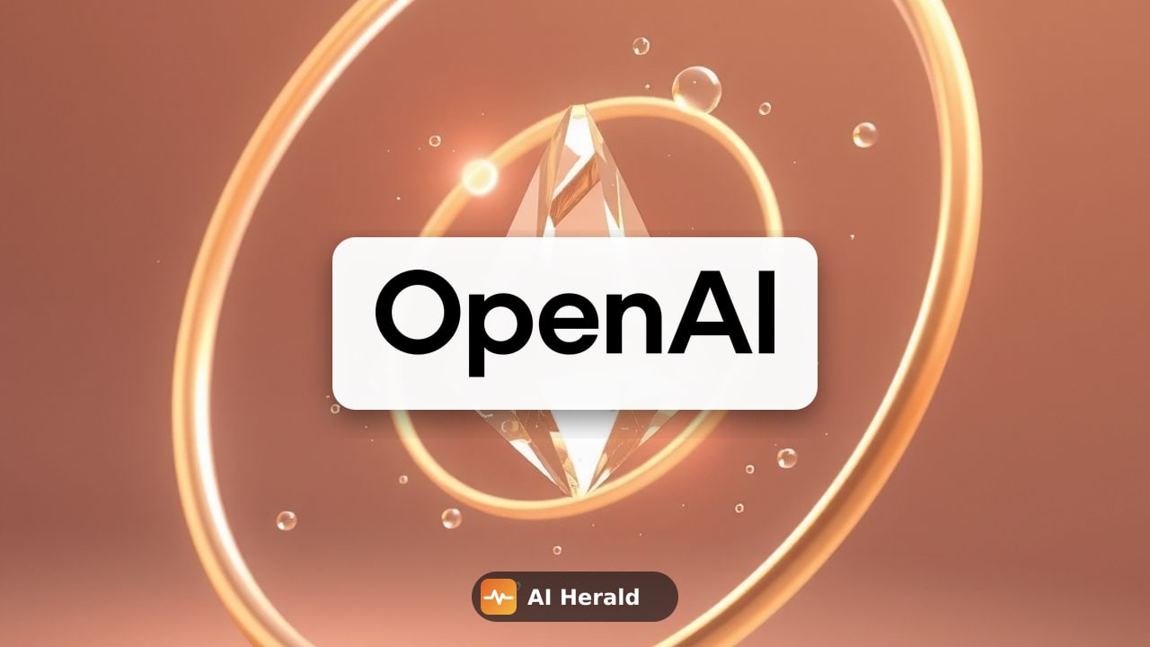 abstract prism with rings and particles representing AI and data