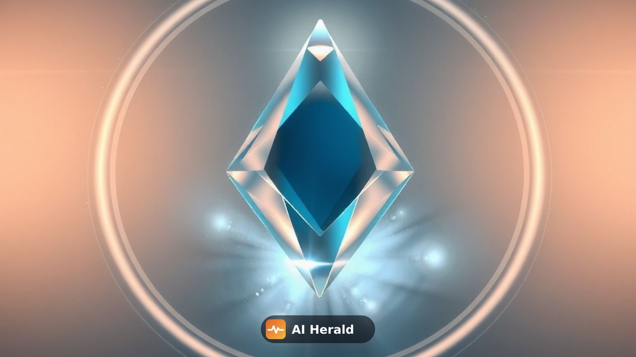 abstract prism with rings of light representing AI analysis